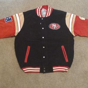 NFL San Francisco 49ers Suede Leather Jacket
